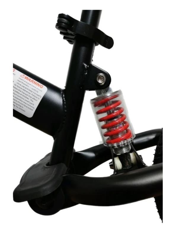 Bicicleta D Equilibrio 3 A 7 Años Con Amortiguador  Negra