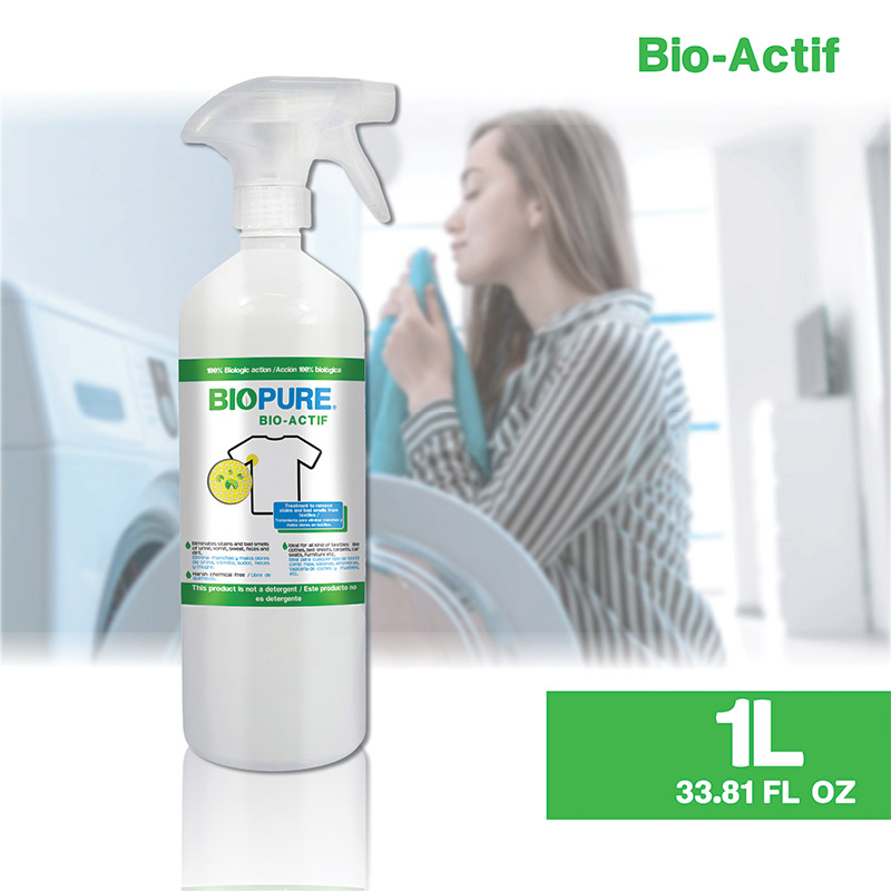 Biopure - Tratamiento para quitar malos olores y manchas en textiles (1 Litro)