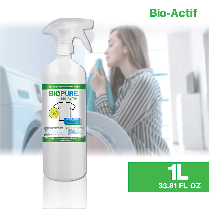 Tratamiento para quitar malos olores y manchas en textiles - Elimina manchas y malos olores de orina, vómito, sudor, heces y mugre - Acción 100% Biológica (3 Litros)
