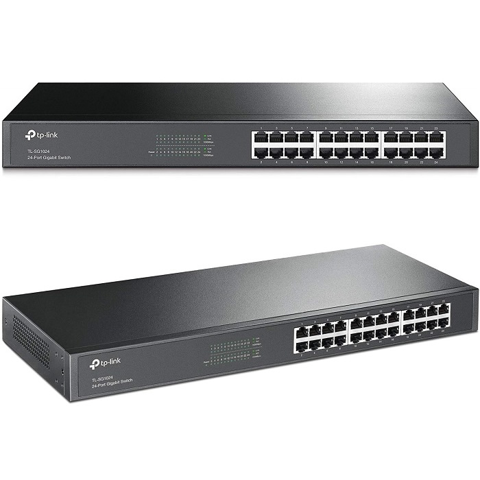 Switch 24 Puertos Tp-Link Gigabit Rack TL-SG1024 10/100/1000Mbps.