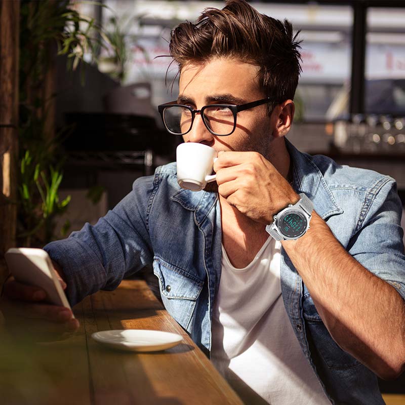 Smartwatch Reloj Inteligente con Correa Metálica Sport Redlemon