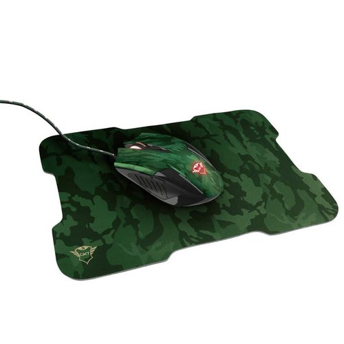 Trust Gaming Pack De Mouse & Mouse Pad Rixa Camuflaje