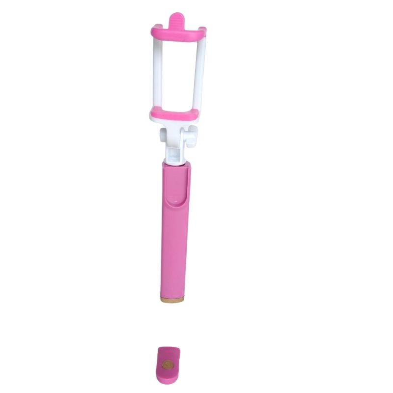 Selfie Stick con Control Remoto, Bastón Selfies, LBP, Bluetooth, Inalámbrico, Rotación 270, Extensible 80cm (31.5in) -Rosa