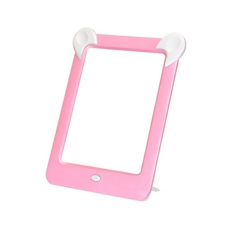 Pizarrón Mágico con Luz Led, LBP, Tableta de Dibujo para Niños, con Plantillas y Plumones, 25.5cm (10in) -Rosa