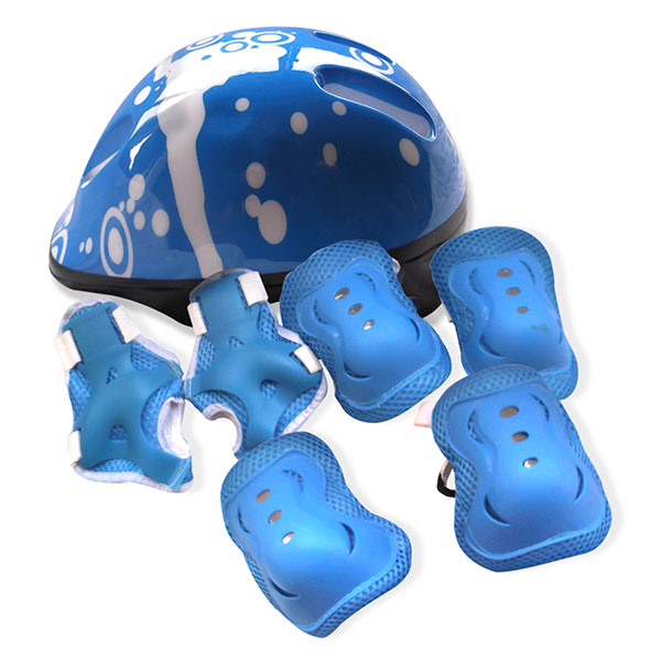 Set de Protectores Infantiles EASY WHEELS - Casco - Azul