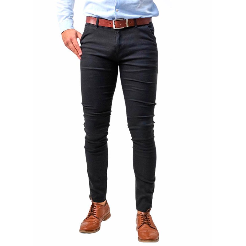 Pantalón Casual Skinny de Gabardina Para Hombre Strech 