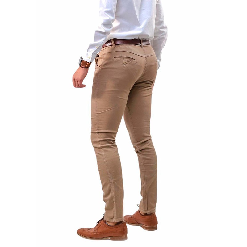 Pantalón Casual Skinny de Gabardina Para Hombre Strech 