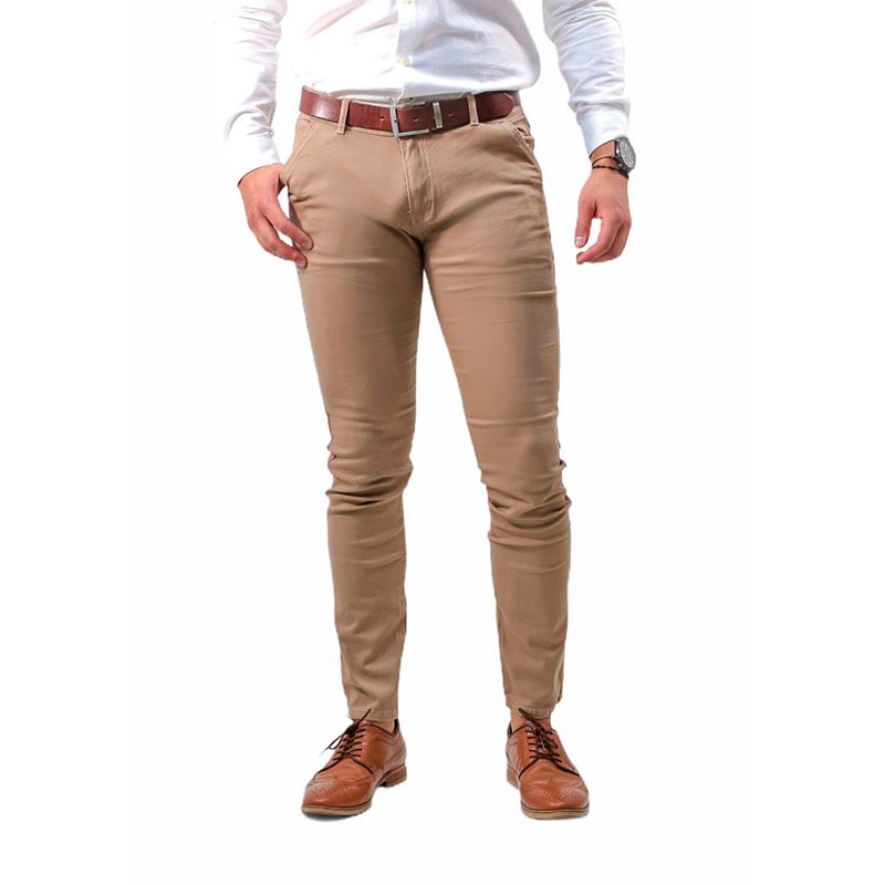 Pantalón Casual Skinny de Gabardina Para Hombre Strech 