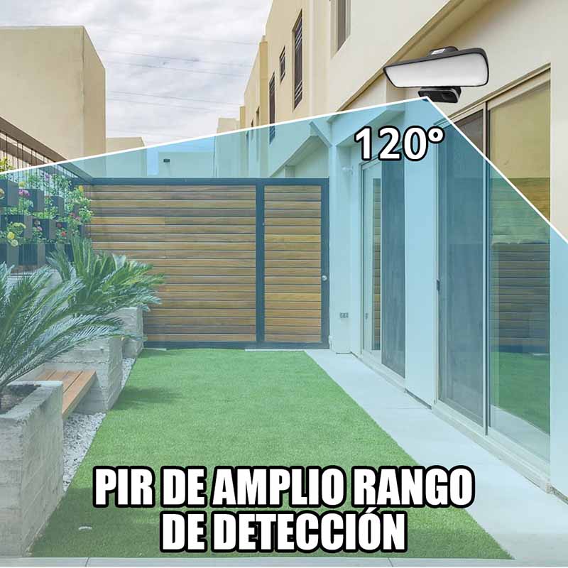 Camara CCTV Wifi con Lampara LED Video HD 120 Exterior PIR