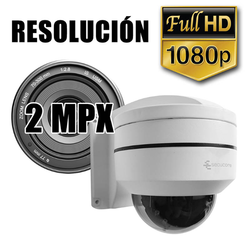 Camara Cctv PTZ 4 en 1 Exterior Video HD 1080p 2 MP Zoom 4X