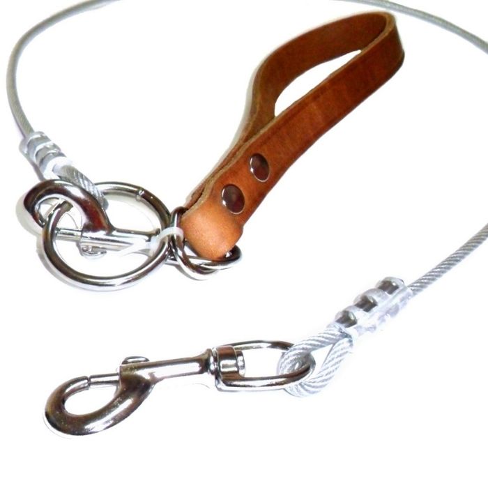 Cable de paseo multifuncional, correa p/ perro grande.