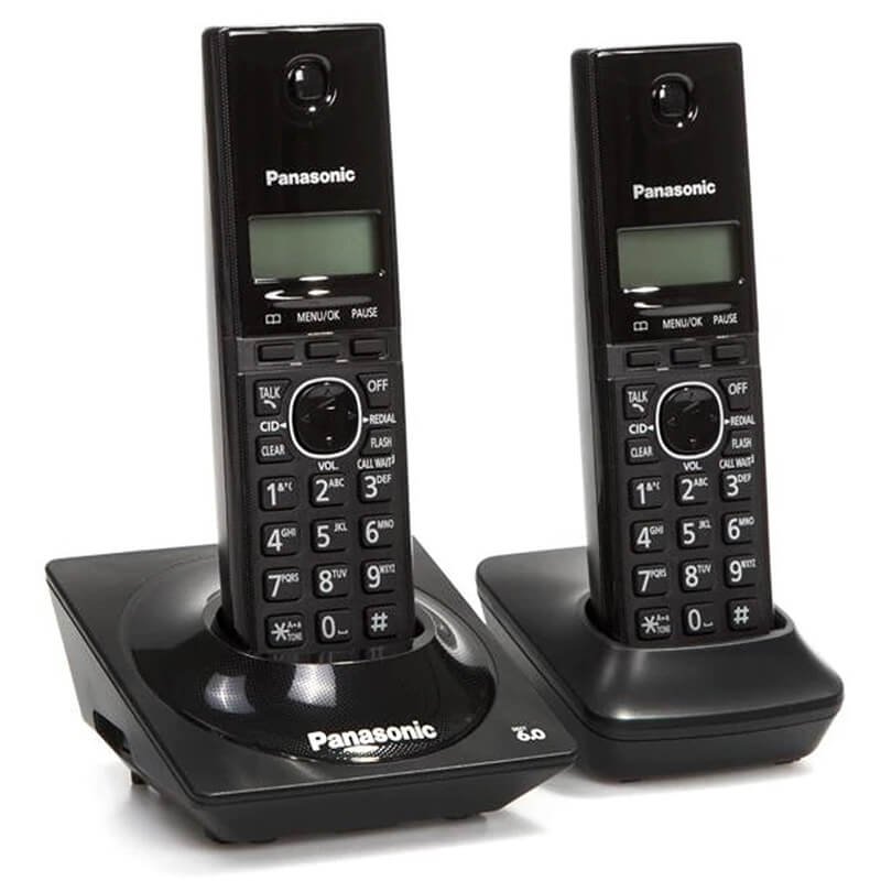Teléfono Inalámbrico Dos Auriculares Panasonic Negro Kxtg1711