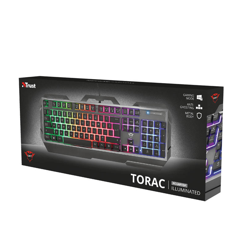 Teclado Gamer Metálico Iluminado Trust Gxt 856 Torac