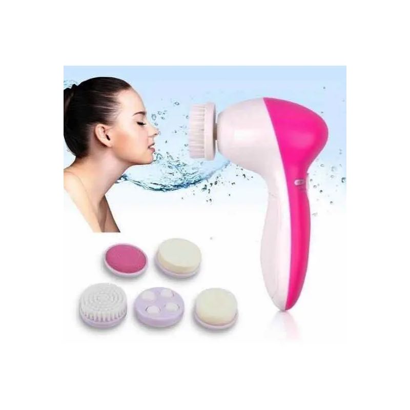 Cepillo Limpiador Facial Eléctrico 5 En 1 Masajeador Exfoliante Suavizante