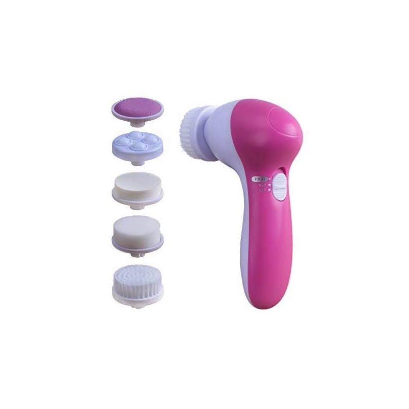Cepillo Limpiador Facial Eléctrico 5 En 1 Masajeador Exfoliante Suavizante
