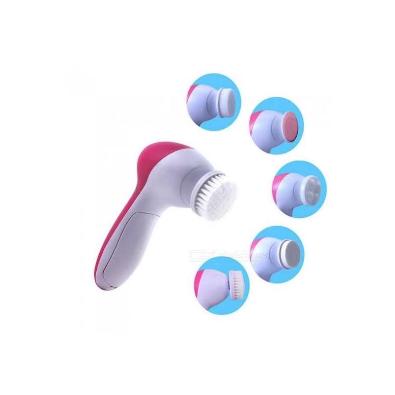 Cepillo Limpiador Facial Eléctrico 5 En 1 Masajeador Exfoliante Suavizante