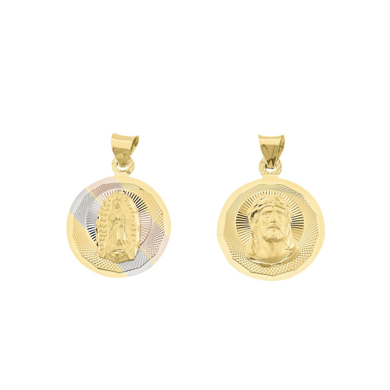 Medalla Escapulario Doble Vista Gde Oro 10 K