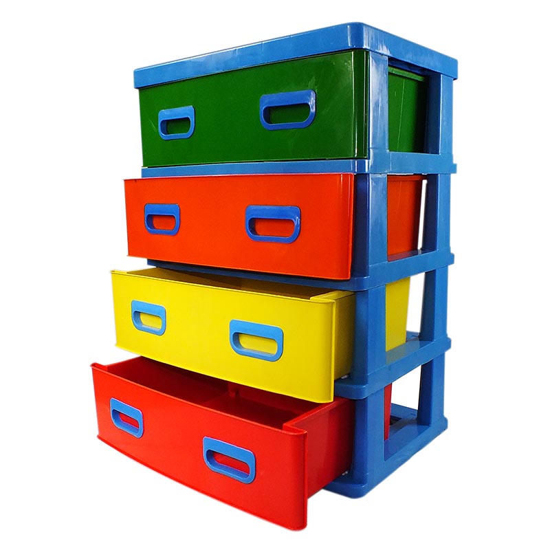 Cajonera de plastico de 4 niveles Jumbo A380 de FoodKeepers