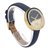 COSMOS BLUE NAVY LEATHER GOLD TONE-OE1838-NVG
