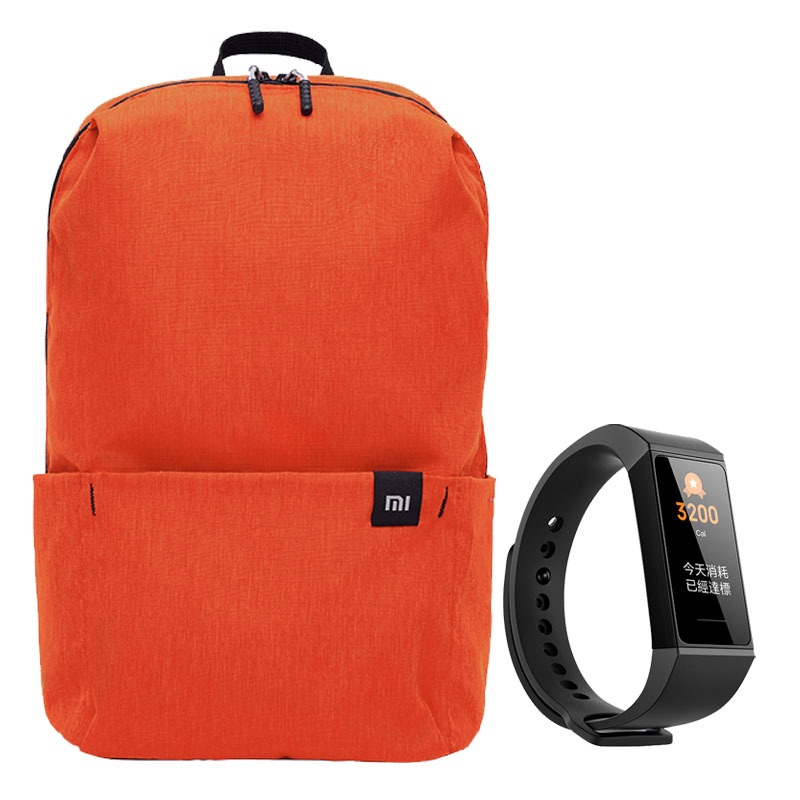 Combo Mi Smart Band 4C + Mi Casual Daypack Anaranjada
