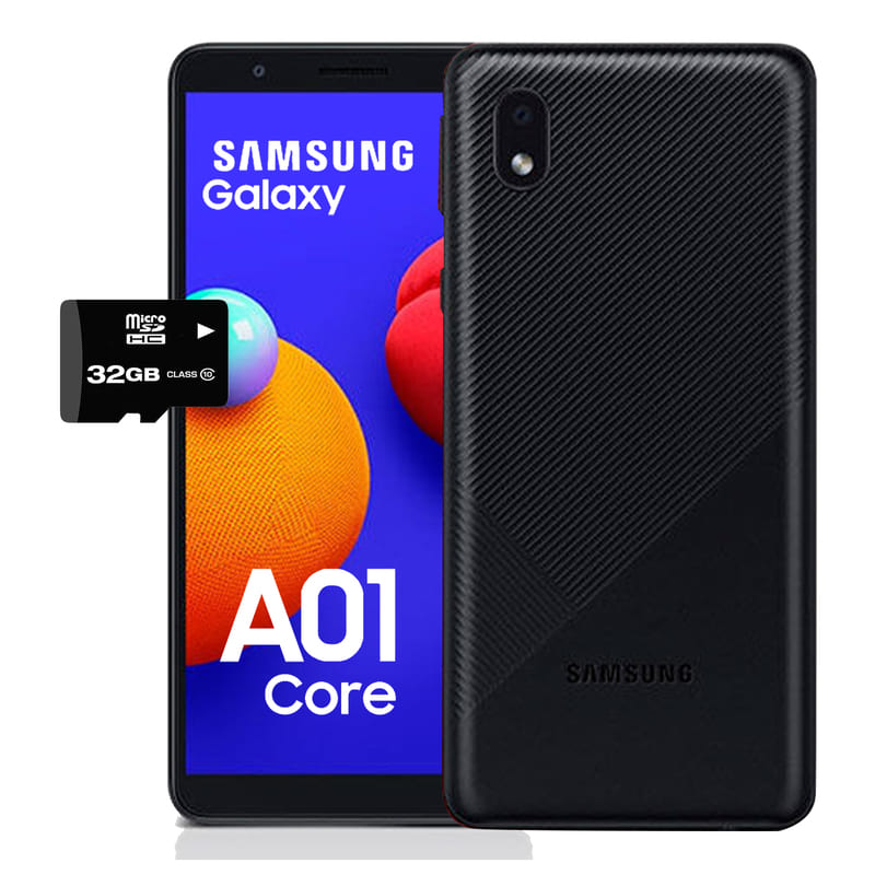 SAMSUNG Galaxy A01 Core /16 GB - Desbloqueado - Negro + MicroSD 32gb