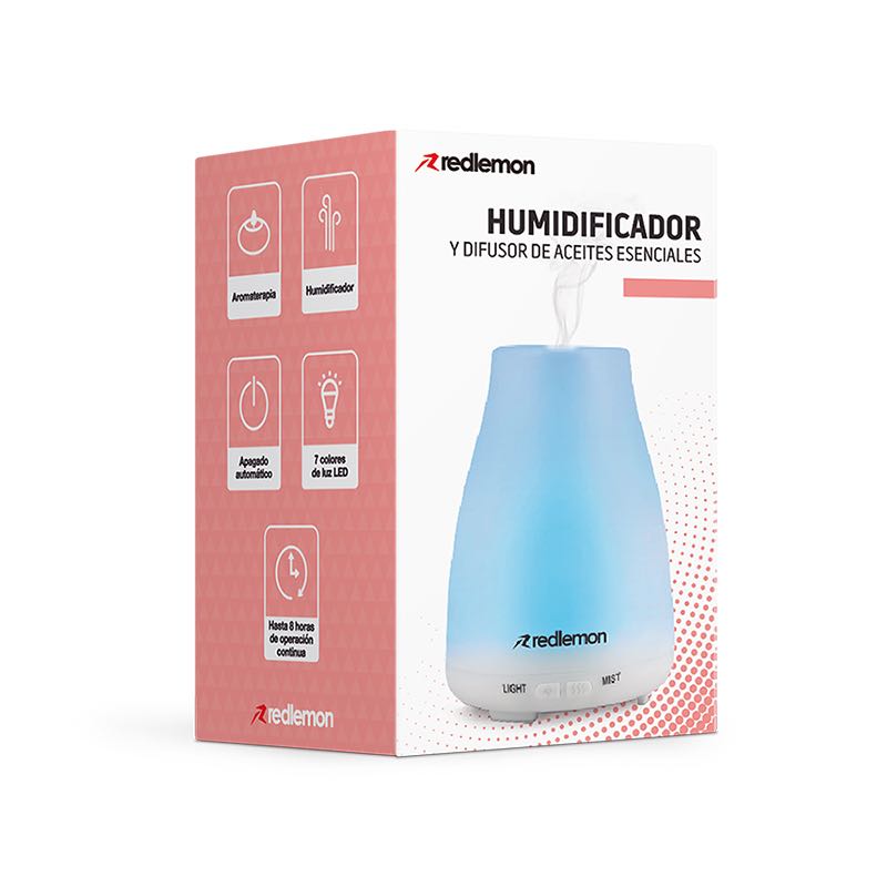 Humidificador para Aromaterapia y Difusor Aceites 100ml Redlemon