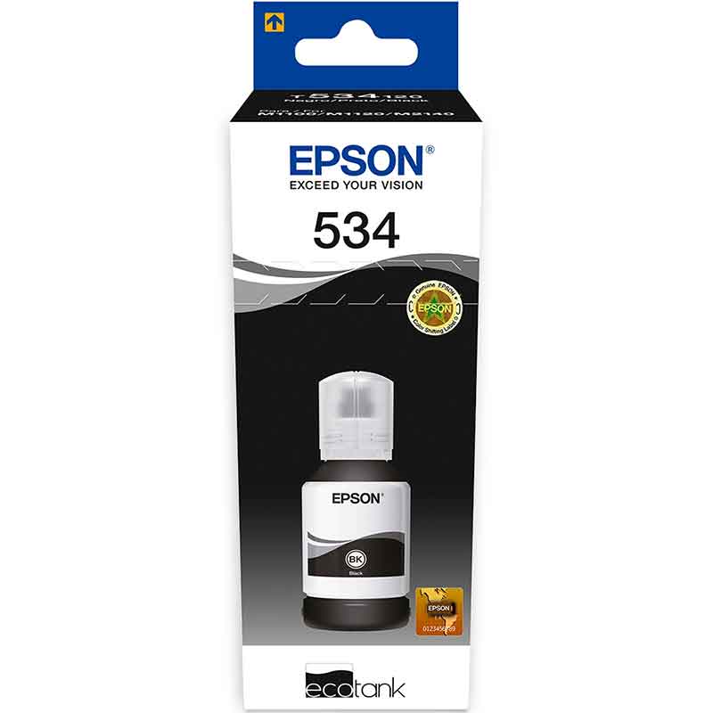 Botella Tinta EPSON T534 M1100 M1120 M2140 M2170 M3180 M3170 M1180 M2120 120ml Negro T534120-AL 