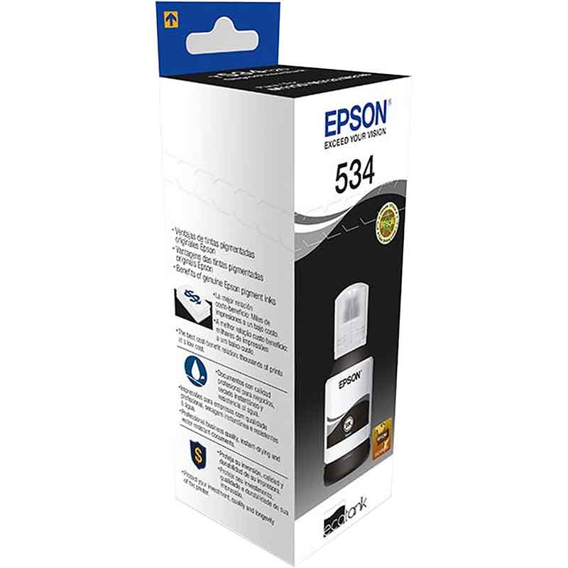Botella Tinta EPSON T534 M1100 M1120 M2140 M2170 M3180 M3170 M1180 M2120 120ml Negro T534120-AL 