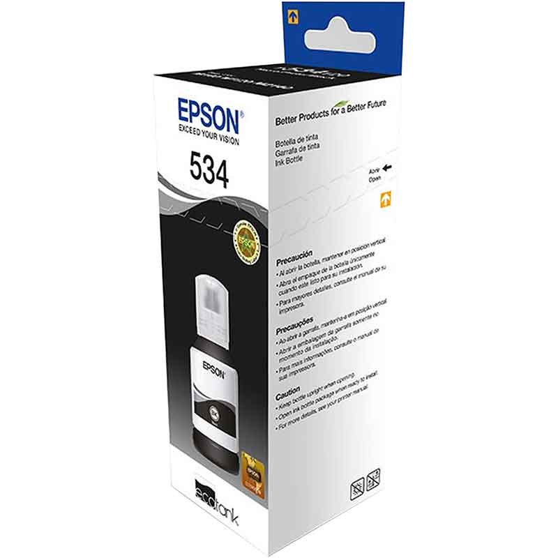 Botella Tinta EPSON T534 M1100 M1120 M2140 M2170 M3180 M3170 M1180 M2120 120ml Negro T534120-AL 