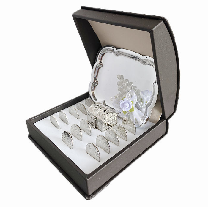 Arras Matrimoniales Laminadas En Oro Blanco De 14k Centenario