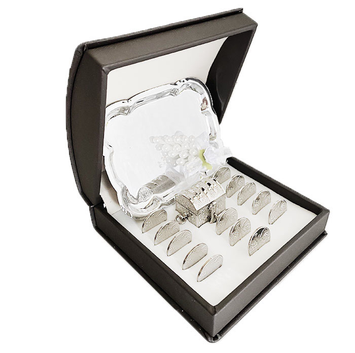 Arras Matrimoniales Laminadas En Oro Blanco De 14k Centenario