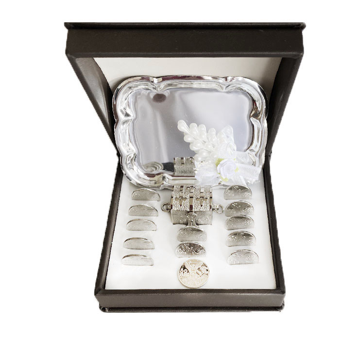 Arras Matrimoniales Laminadas En Oro Blanco De 14k Centenario