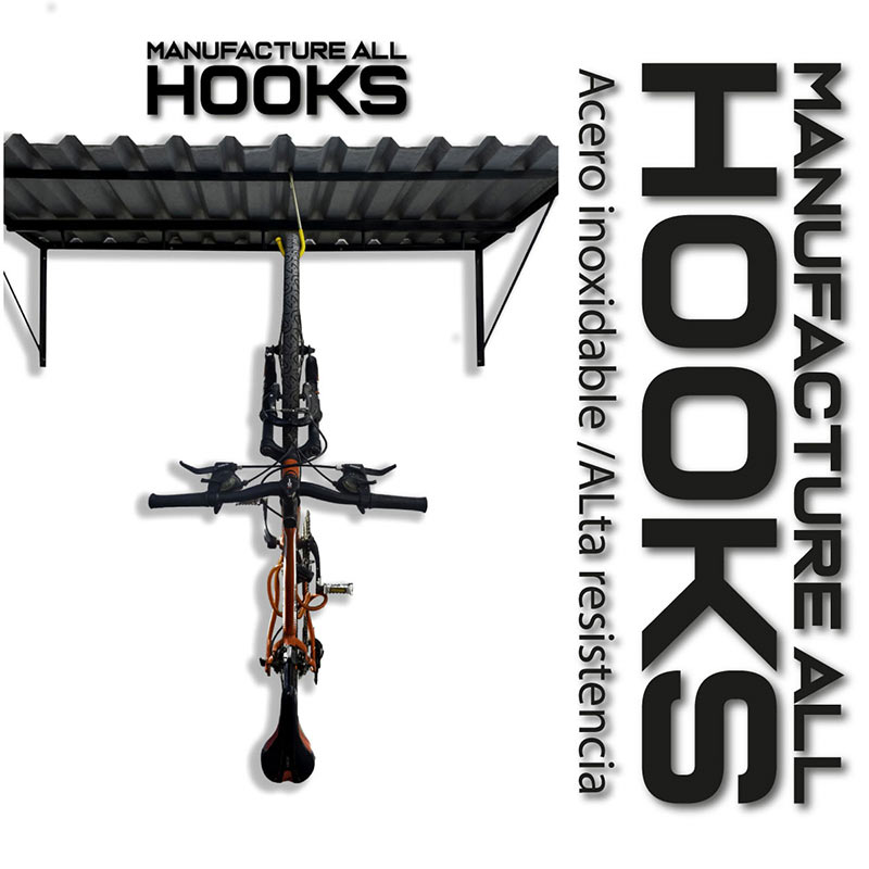 Gancho para colgar bicicletas vertical en tubo o techo Steel&Trucks Hh-002