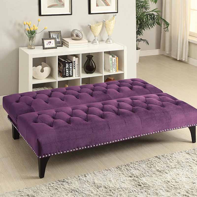 Sofá cama con diseño elegante color morado - Coaster 500235
