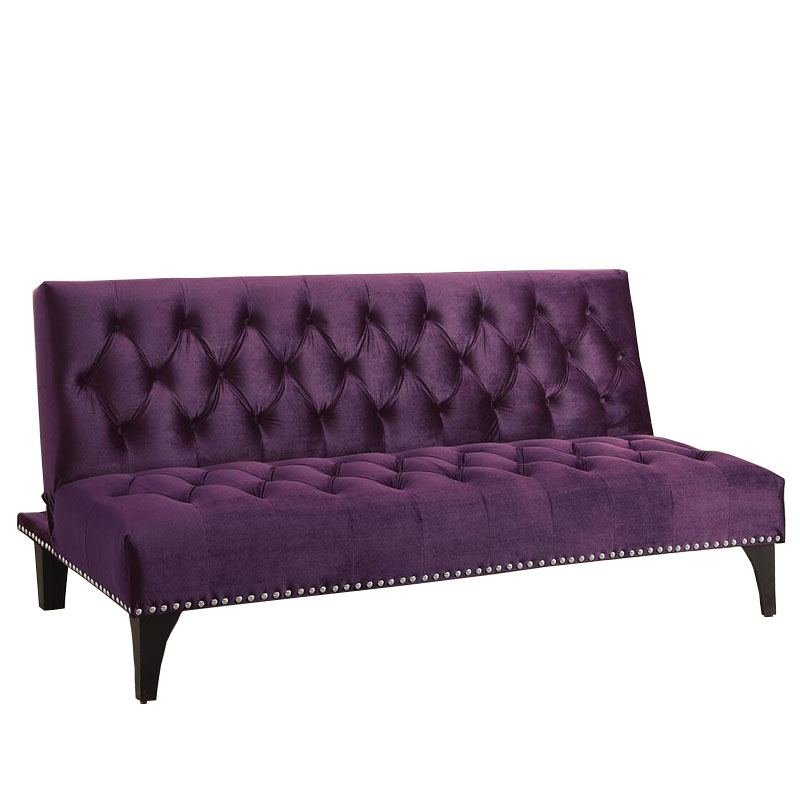 Sofá cama con diseño elegante color morado - Coaster 500235