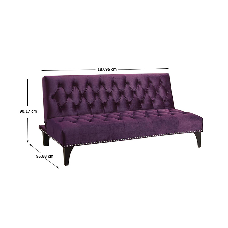 Sofá cama con diseño elegante color morado - Coaster 500235