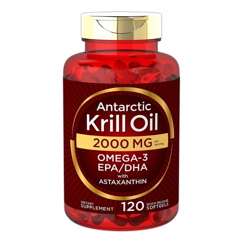 Aceite de Krill Antártico Omega 3 + DHA 2000mg 120ct Carlyle