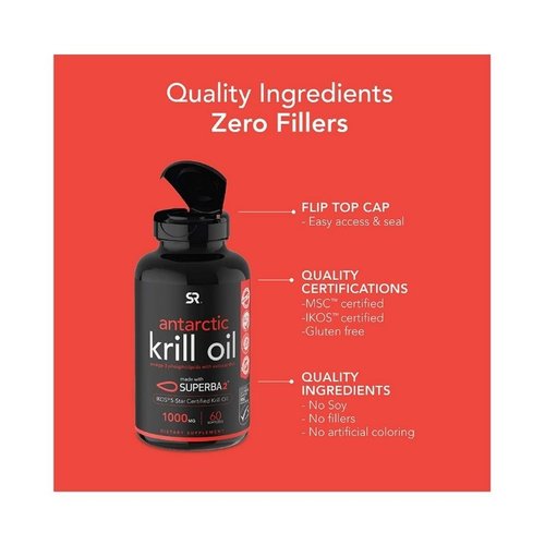 Aceite de Krill Antártico 1000mg 60ct Sport Research