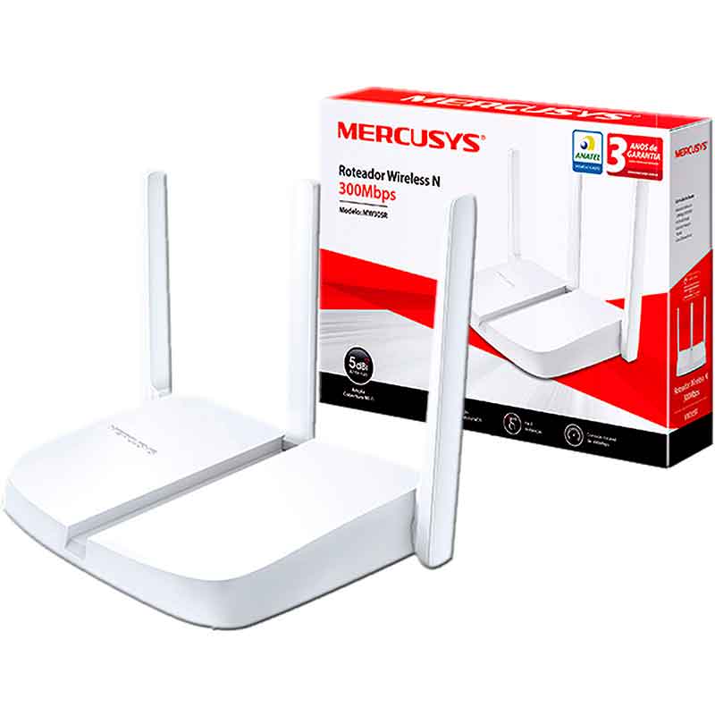 ROUTER INALAMBRICO MERCUSYS MW305R 300MBPS 802.11N/G/B 3 PUERTOS LAN 10/100 1 PUERTO WAN 10/100 3 ANTENAS FIJAS EXTERNAS 5DBI
