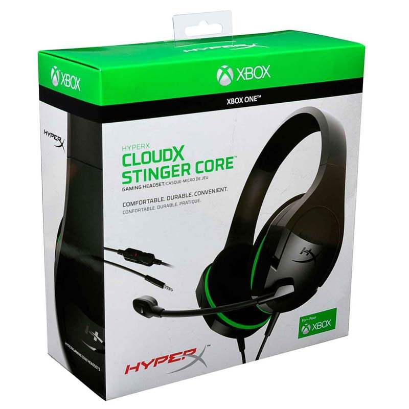 Diadema Kingston HX Cloud Stinger Core Xbox One Negro con Verde C/Mic 3.5MM HX-HSCSCX-BK