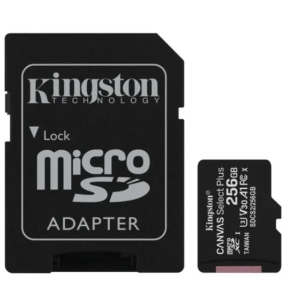 Memoria Micro SD 256GB Clase 10 con Adaptador Kingston Original