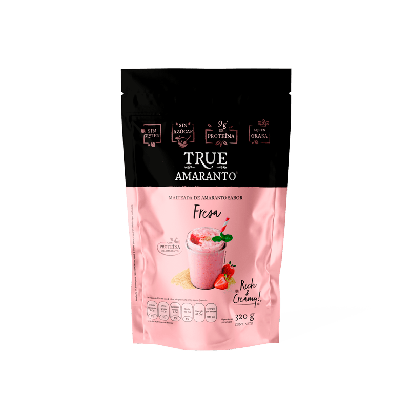 Malteada De Amaranto Sabor Fresa True Amaranto