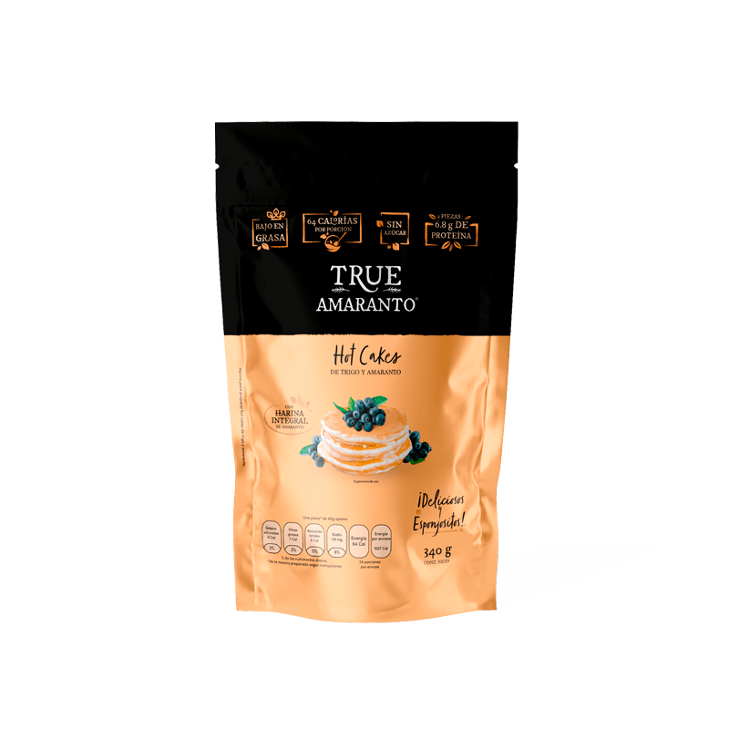 Hotcakes de trigo y Amaranto True Amaranto
