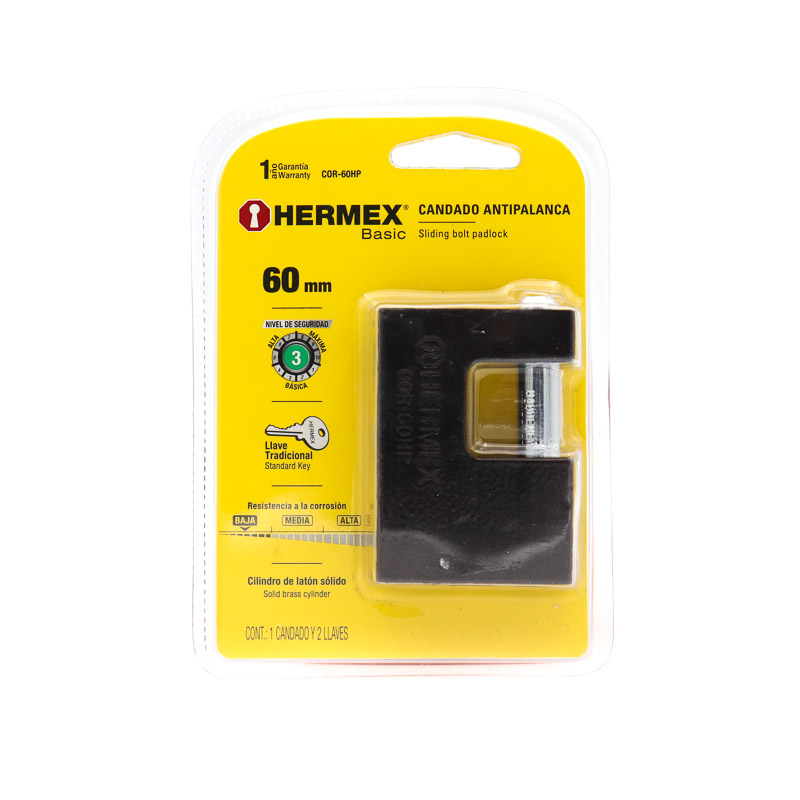 Candado Seguridad Antipalanca 60mm Hermex 22516