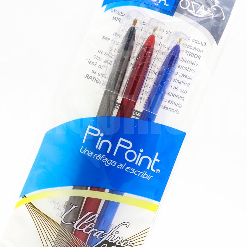 Boligrafos Punta Fina 0.5mm Pinpoint Ultrafino Surtido 3 Pzs