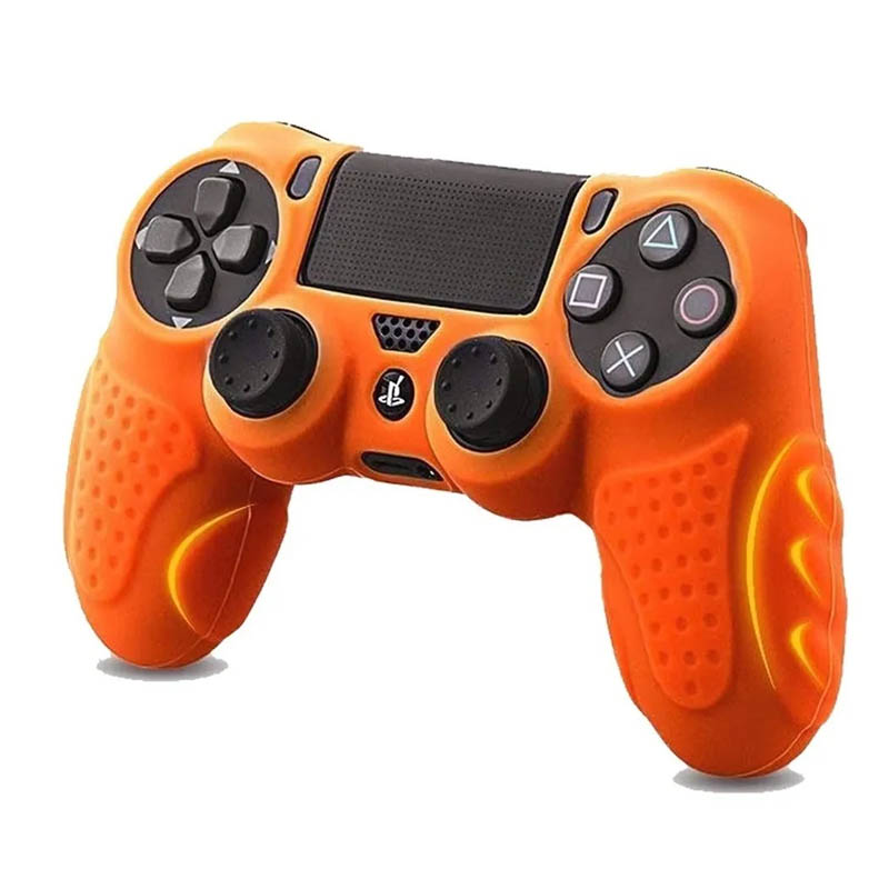 Ps4 Funda Antideslizante De Silicona (naranja)