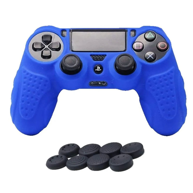 Ps4 Funda Antideslizante De Silicona (azul)