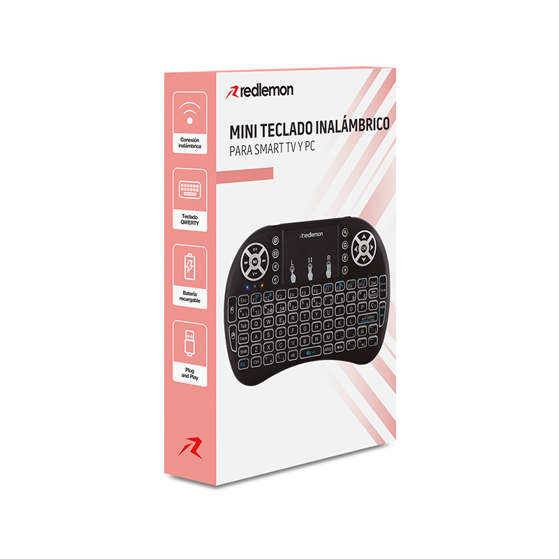 Teclado Mini Inalu00e1mbrico Con Touch Pad Para Smart TV Marca