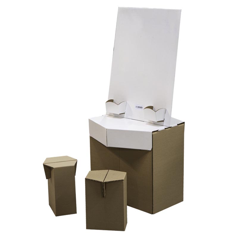 ESCRITORIO INFANTIL + CABALLETE + 2 BANQUITOS