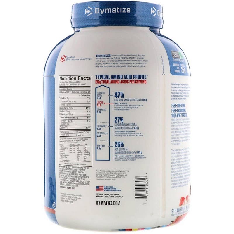 PROTEINA  DYMATIZE  ELITE 100% Whey 63 SERV SABOR CHOCOLATE 